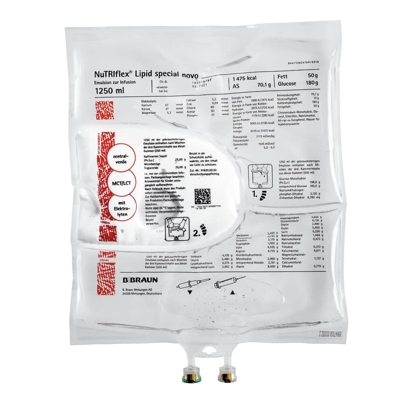 NuTRIflex® Lipid spec. novo, 3KB 1250 ml-Emulsion zur Infusion, Dreikammerbeutel, 1250 ml