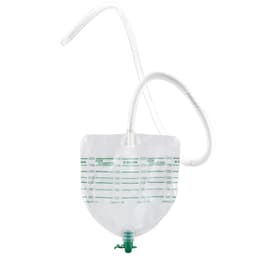 Flow Collector transparent/vit  5 ST-2 liters uppsamlingspåse för stomier/dränage med 1,5 m slang (avklippbar)