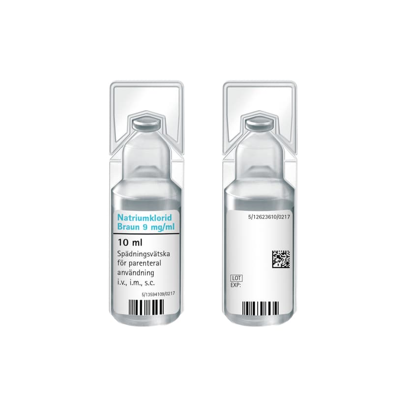 NaCl 9% 10ml (fram- & baksida)-Produktbild