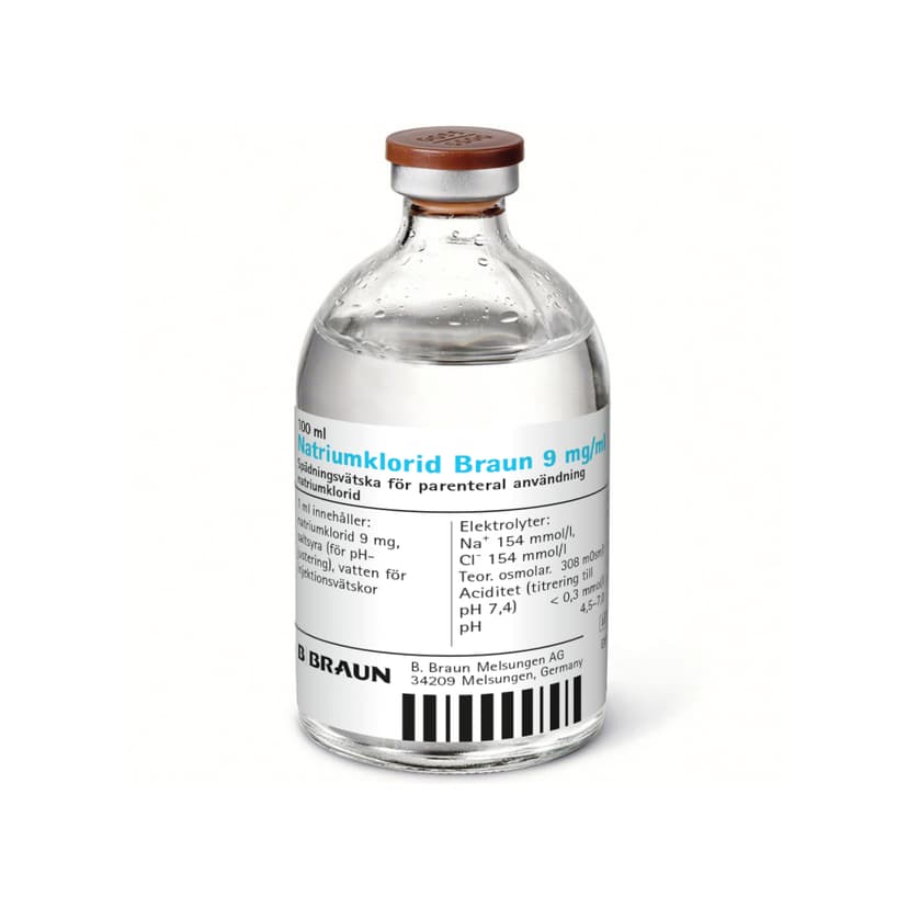 Natriumklorid Braun Glasflaska 100 ml-Produktbild