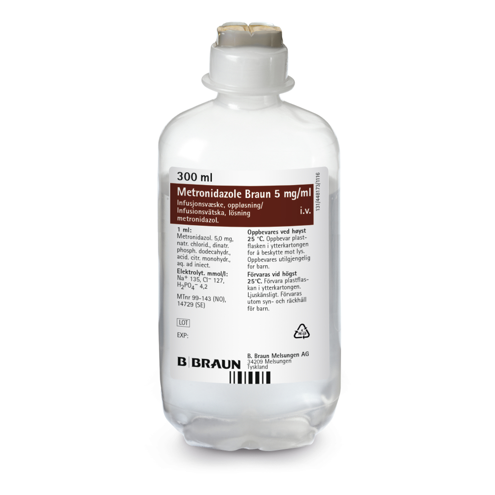 Metronidazol B. Braun 5mg/ml-Produktbild