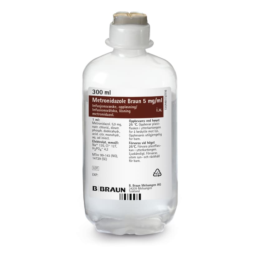 Metronidazol B. Braun 5mg/ml-Produktbild