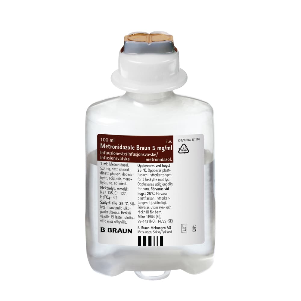 Metronidazol B. Braun 5mg/ml-Produktbild