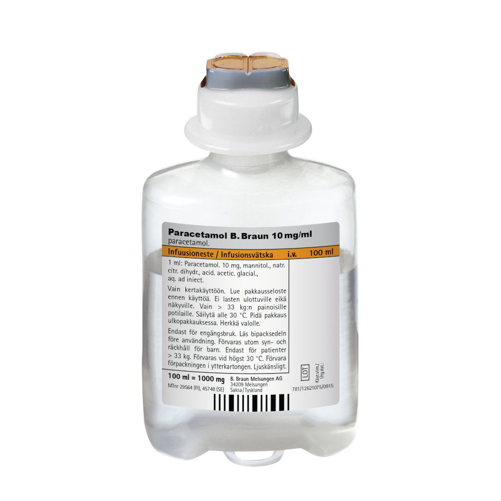 Paracetamol B. Braun 10mg/ml-Produktbild